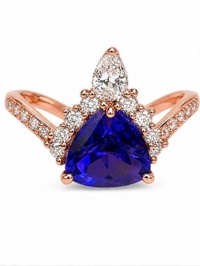 Bomb Party “Chasing a Dream” Violet CZ Ring  Rose Gold Size 7